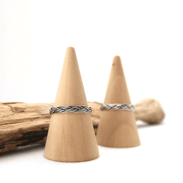 925 Silver Braided Wire Ring