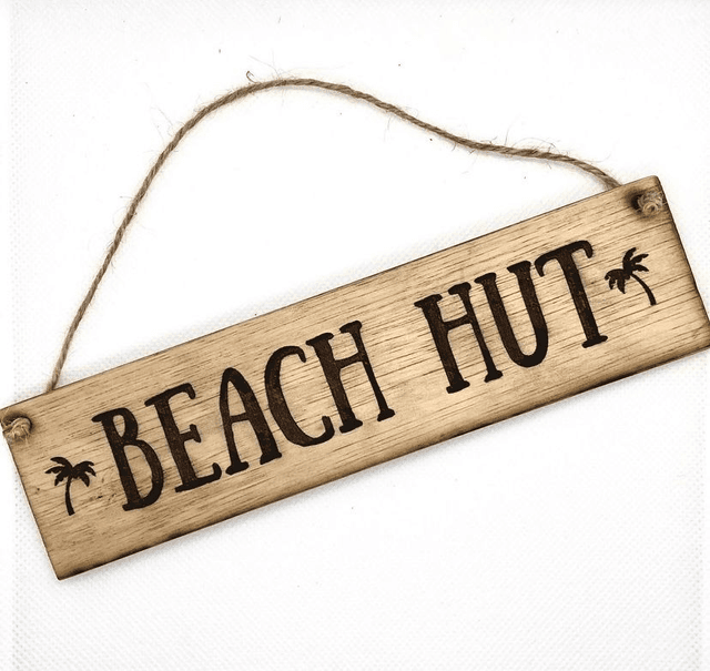 Beach Hut - Sign
