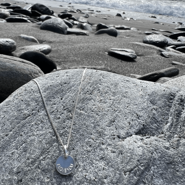 Engraved Dolphin Charm Necklace